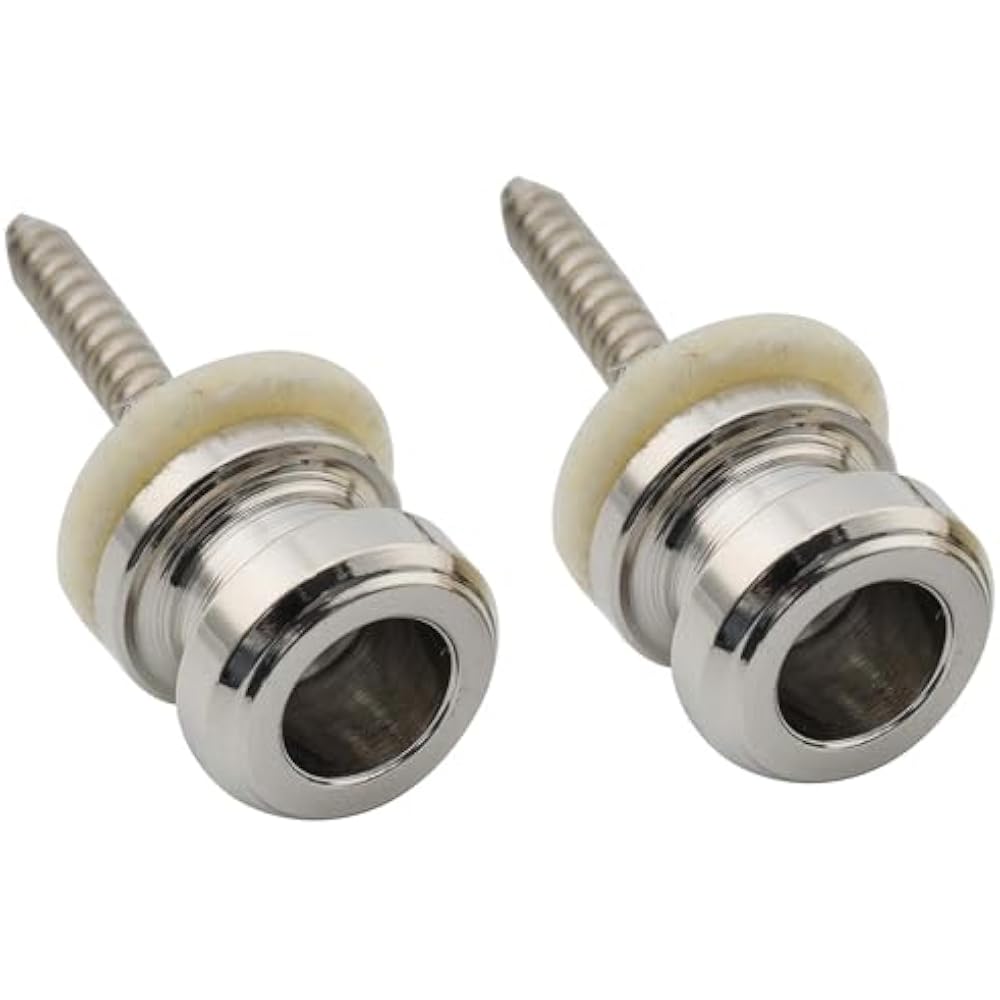 Musiclily Pro 12mm Strap Pins Steel End Pins Nickel 2 Pcs