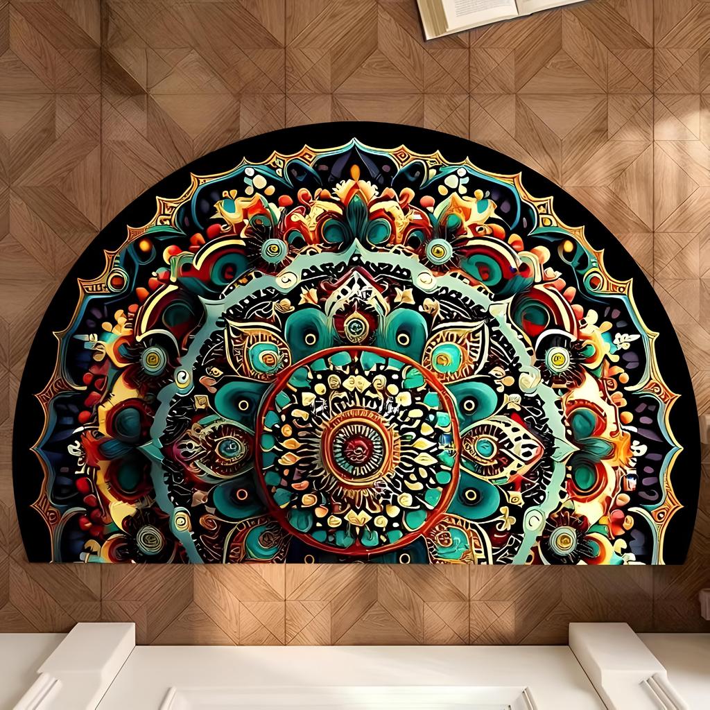 Barevná oblázková rohožka na dveře, sametový materiál, protiskluzová spodní zadní strana, vhodné pro vstupní dveře, dveře do ložnice