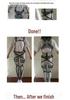 Attack On Titan Mikasa, Eren, Levi Survey Corps Full Body Leather Strap Cosplay Gear Available