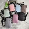 One Shoulder Crossbody Mini Mobile Phone Cloth Bag Travel Shopping Vertical Neck Portable Wrist Change Bag Versatile