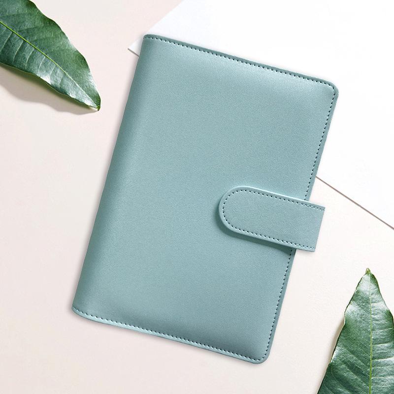 A6 Pink Budget Envelope Set: 16 Plastic Pockets with PU Leather Cover and Magnetic Buckle Binder
