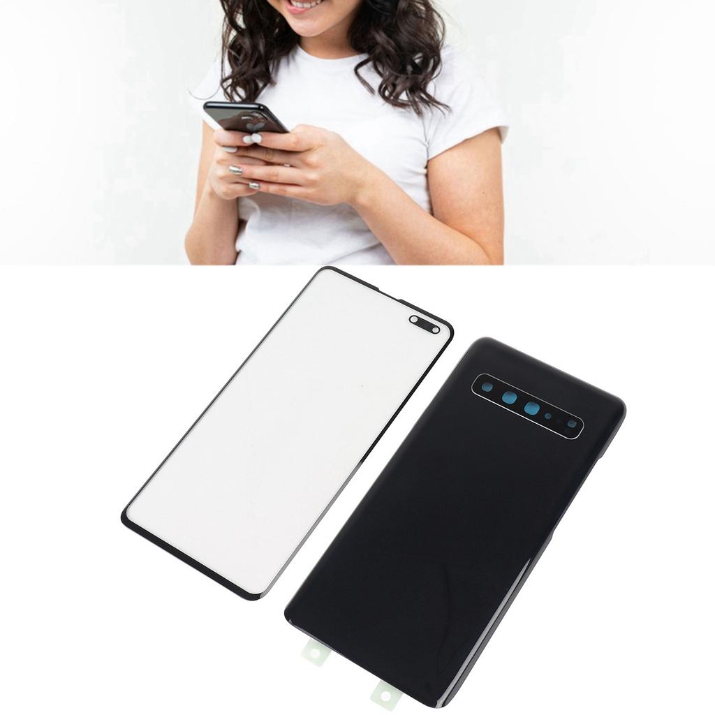 Back Glass Replacement and Front Outer Lens Glass Screen with Camera Lens Tape Parts Repair Tools for S10 5G