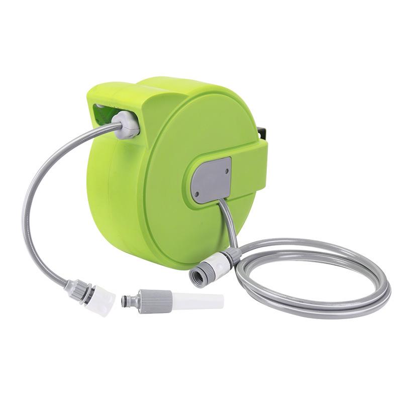 Automatic Retractable Hose Reel with High-Pressure Spray Gun for Car Washing and Household Use