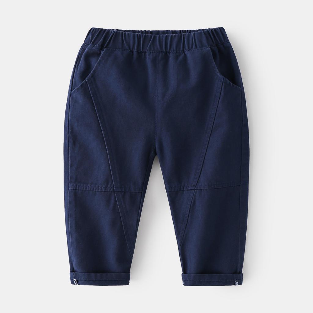 Version of Fashionable Medium and Small Children's Mid-waist Trousers, Spring Boys' Casual Trousers, Comfortable and Soft Cotton Long Casual Trousers
