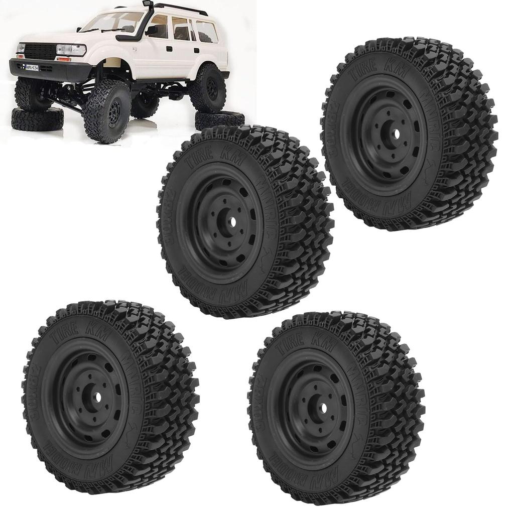 4pcs Professional Plastic Rubber Tire RC Accessory Upgrade Parts Fit for MN86 RC Car