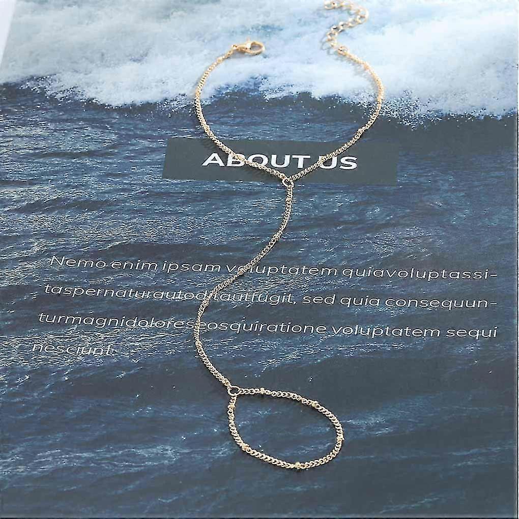 Fingerring Armband Gold Hand Armband Kette Schmuck Für Frauen Und Teenager Mädchen Beste Freunde Geschenke (1 Schicht)