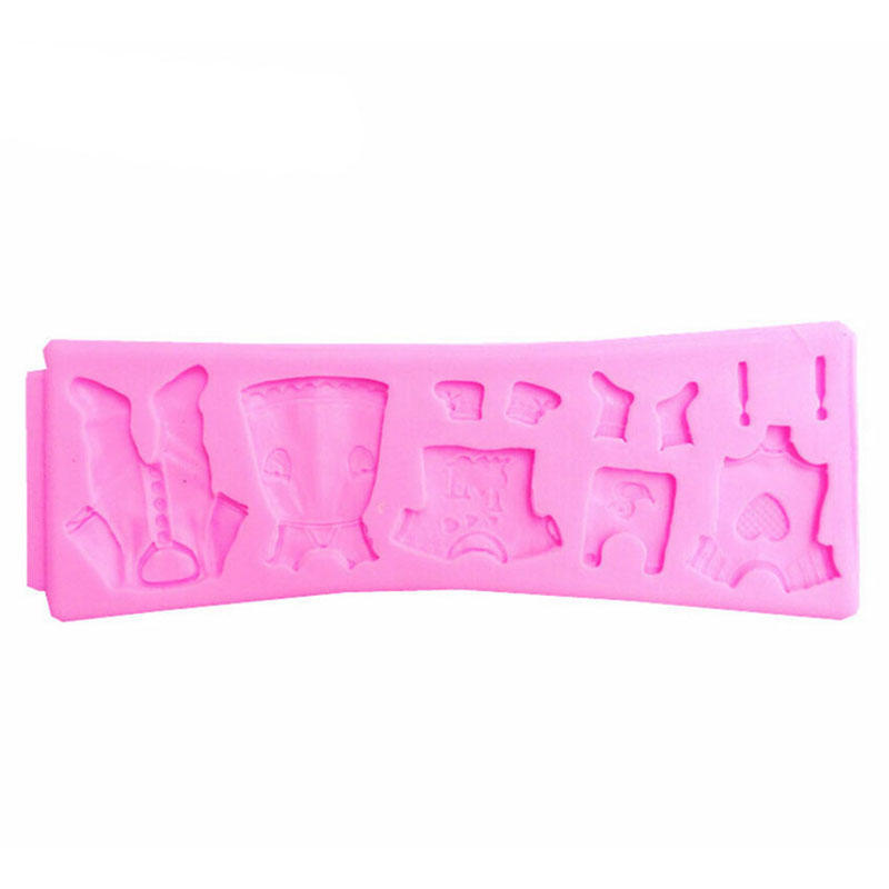 Diy 3D Cake Decorating Baby Clothes Shaped Fondant Sugar Cake Silicone Mold Art Tools
