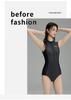 2026 Plus Size Sleeveless Racing Swimsuit with Zipper