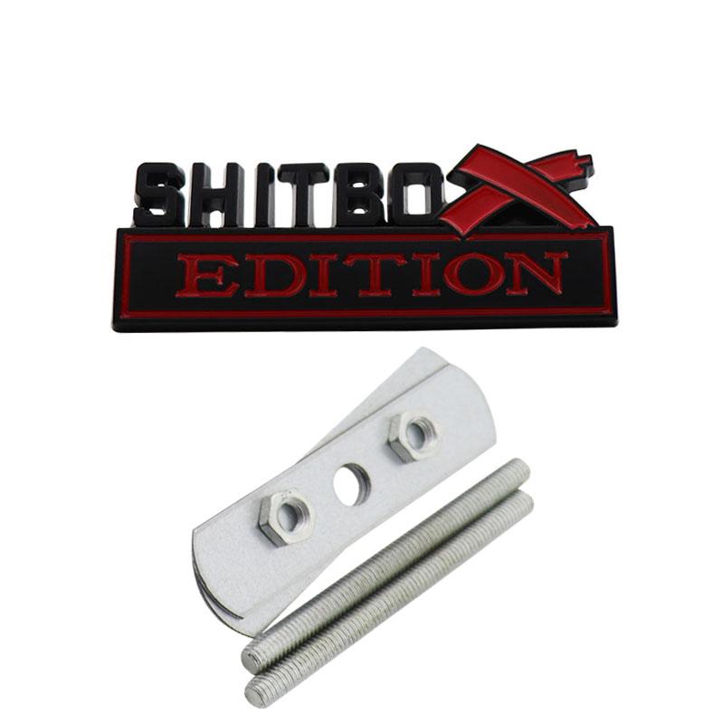 3D Car Styling SHITBOX EDITION for Car Grille Fender Trunk Rear Bonnet Nameplate Decal Emblem Badge Sticker