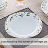 7-Inch Round Bone China Porcelain Plate - Chinese Style Tableware