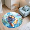 Marine Animals,Round Area Rug,Carpet Rug for Living Room Bedroom Sofa Playroom Decor,Non-slip Floor Mat