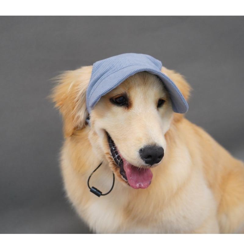 Cute Pet Baseball Cap Ear Hole Design Outdoor Sun Hat Dog Visor Cap for Golden Retriever Labrador Big Dogs Walking Travel Pet Accessories