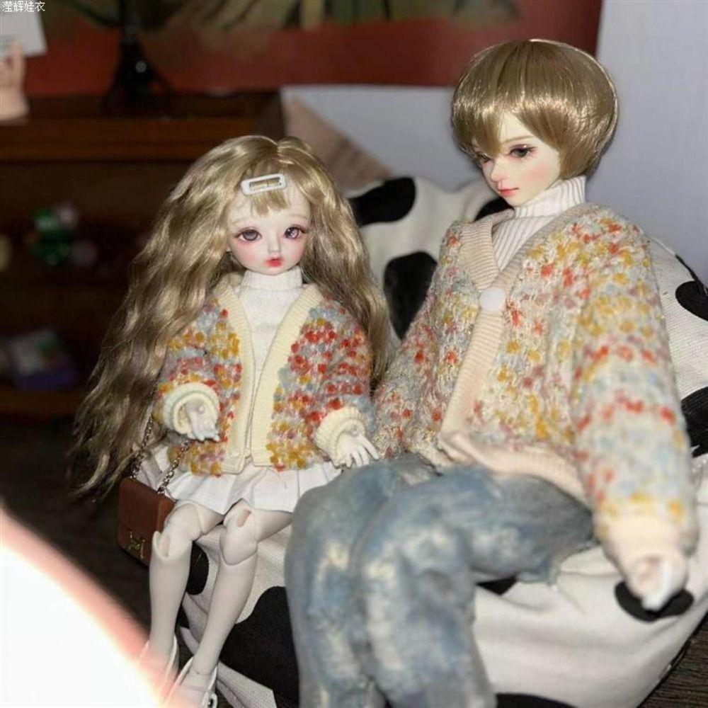 Elegant Knitted Cardigans Tops Cute Doll Jeans Pants for 1/4 1/6 BJD 30/45cm Dolls Doll Clothes