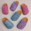 Summer Bling Children's Slippers Buckle Cork Slippers Girls Anti Slip Flat Outdoor Kids Fashion Shoes