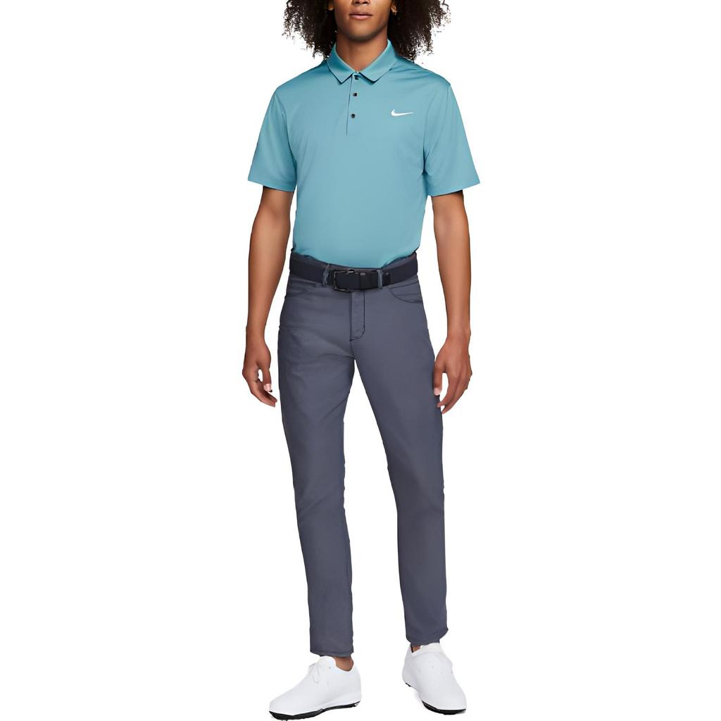 Nike Football Solid Straight Short Sleeve Polo Men tops Blue CT4581-424