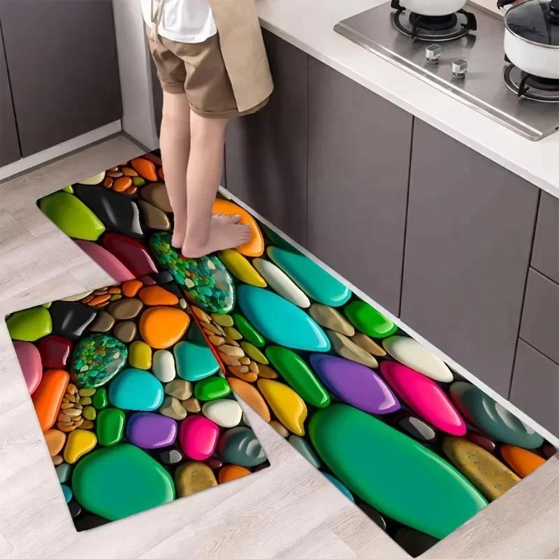 1PC Cute Dachshund Door Mats Kitchen Rugs Non-Slip Pop Arts Design Living Room Rugs Bath Mat Carpet for Home Sink Laundry Decor