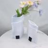 Contemporary Black & White Geometric Resin Vase for Home or Office Decor