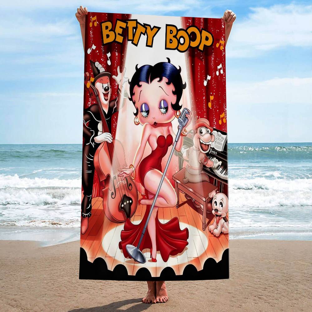 B-BettyS Boop Microfiber Beach Towel Absorbent Quick Dry Soft Yoga Swimming Resort Mountain Climbing Towel