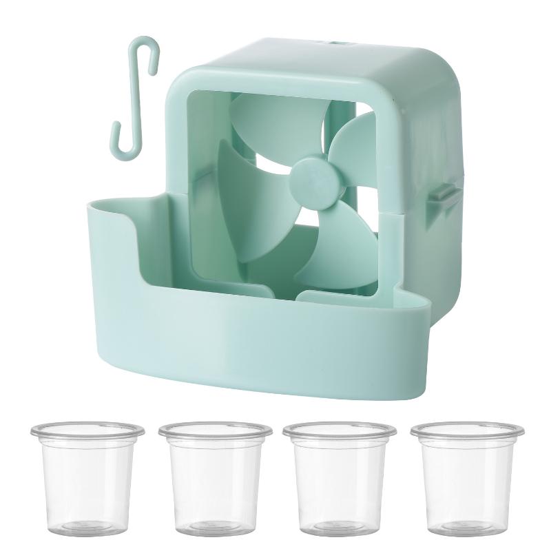 Electric Fan Cooling Storage Box Hanging Fan Cooling Tool With 4 Cup Household Cooling Box Fan Cooler Refrigeration Accessories