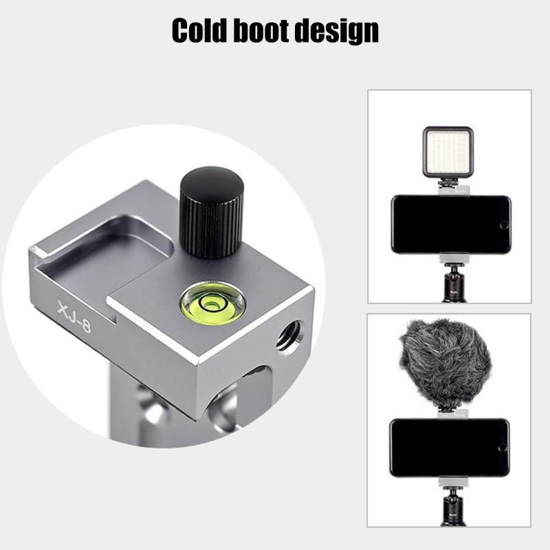Expandable Smartphone Holder Cold Shoe Adapter Light Aluminum Construction For Camera Accessories Mounting