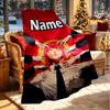 Custom Name Personalized Makima Chainsaw Man Print Blanket, Home Decor, Bedroom, Sofa, Camping, Couch, Gifts for Birthday ChristmasEnthusiasts