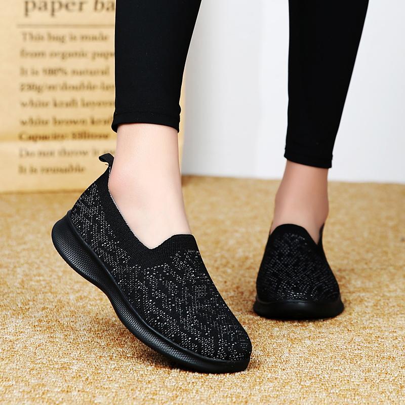 Fashion Women Summer Casual Loafers Flat Bottomed Outdoor High-quality Sports Soft Sole Walking Mesh Comfortable Vulcanized Shoes 36-44