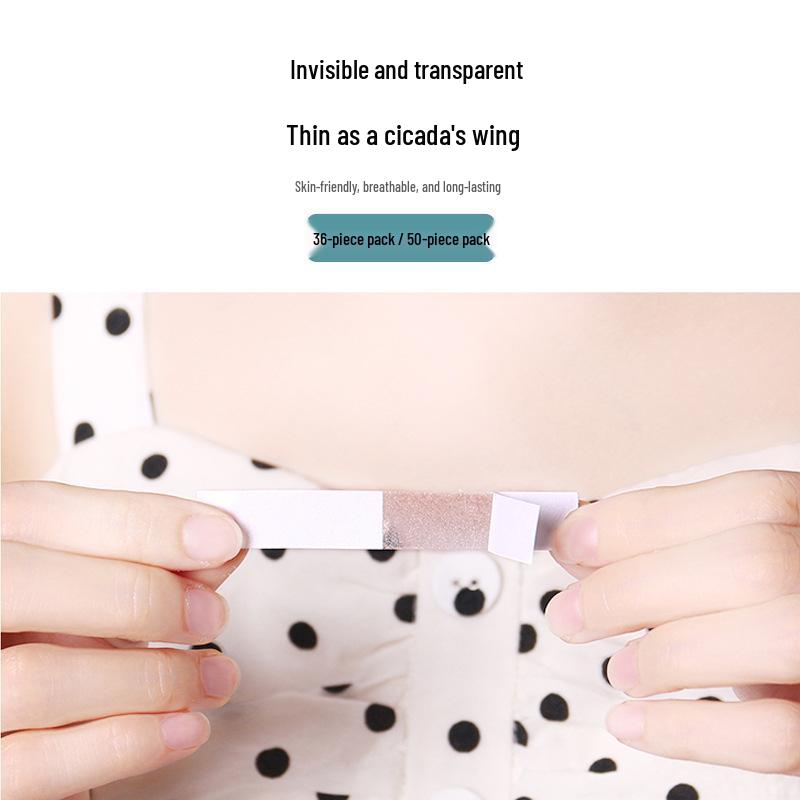 Summer Women's Anti-Exposure Neckline Adhesive Tape: Sweat-Proof, Anti-Slip, Seamless Invisible Chest Stickers
