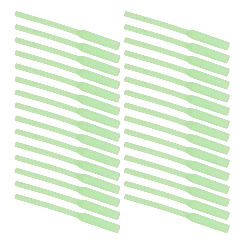 30Pcs Fishing PVC Positioner Tubes Luminous Soft Winding Preventing Portable Line Aligners Sleeve for Night Fishing