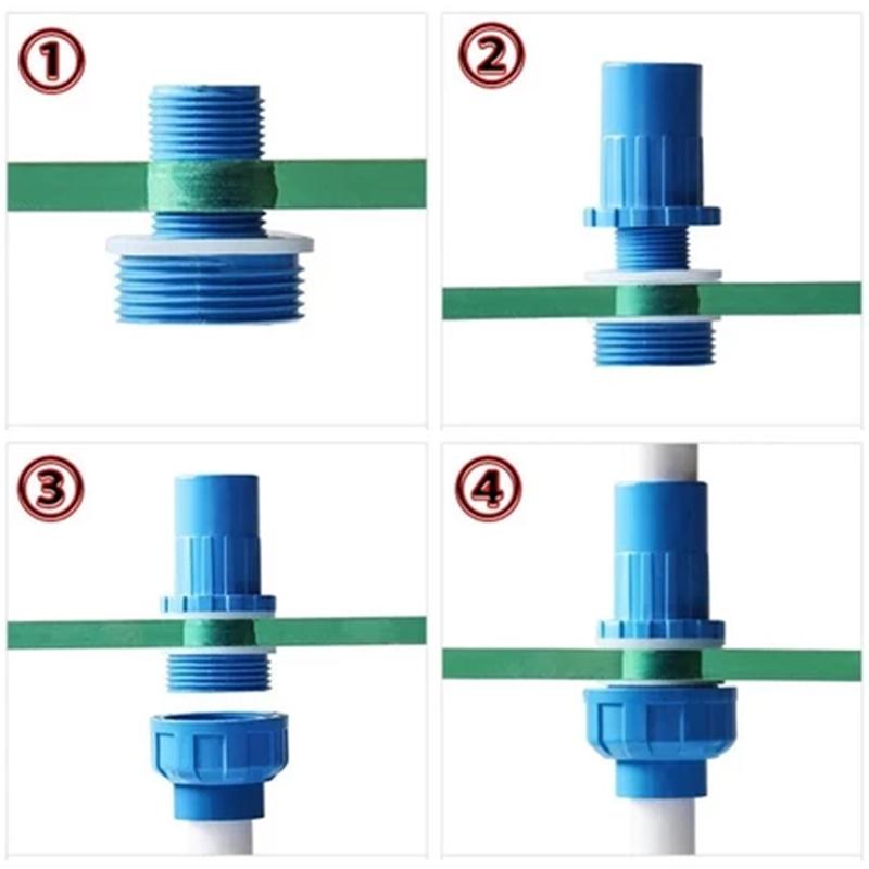 20/25/32mm Thickened PVC Drainage Pipe Connector for Fish Tanks and Gardens, 2pcs