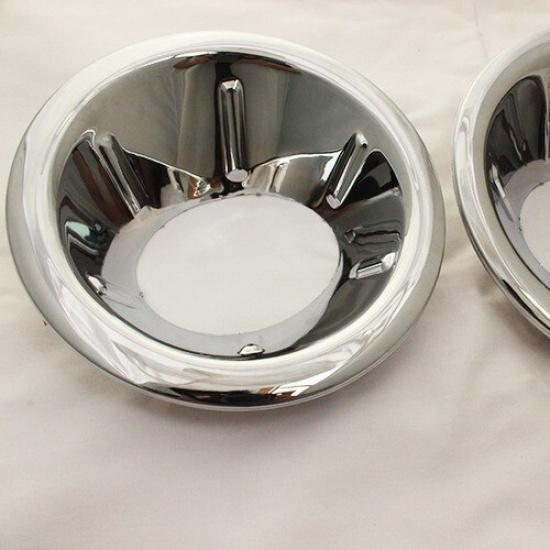 Pair Chrome Front Fog Light Lamp Frame Cover Trim For Nissan Frontier 2007-2013