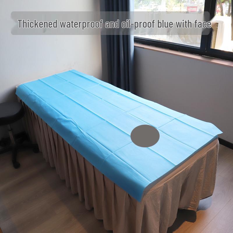 Thickened Waterproof & Oil-Proof Disposable Massage Bed Sheets with Face Hole