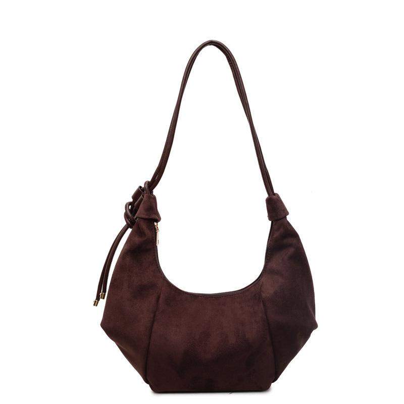 

Large capacity underarm bag women s bag 2025 autumn new retro simple tote bag fashion messenger bag темно-коричневого