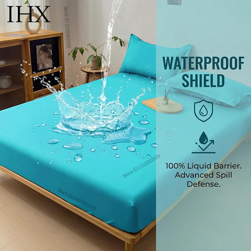 100% Waterproof Mattress Cover Bed Fitted Sheet Mattress Bedspread Protector Pads Single/Double/King/Queen Bedding Linen