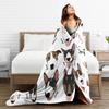 Glasgow Bull Terrier Club Blanket Soft Warm Flannel Throw Blanket Cover for Bed Living Room Picnic Travel Home Couch