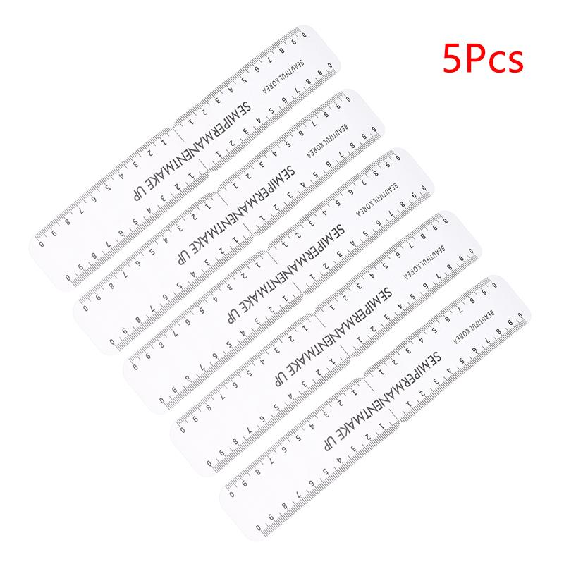 Universal Reusable Semi-Permanent Makeup Guide Ruler Measure Tool Eyebrow Stencil Template for Grooming Brow Shaping Styling
