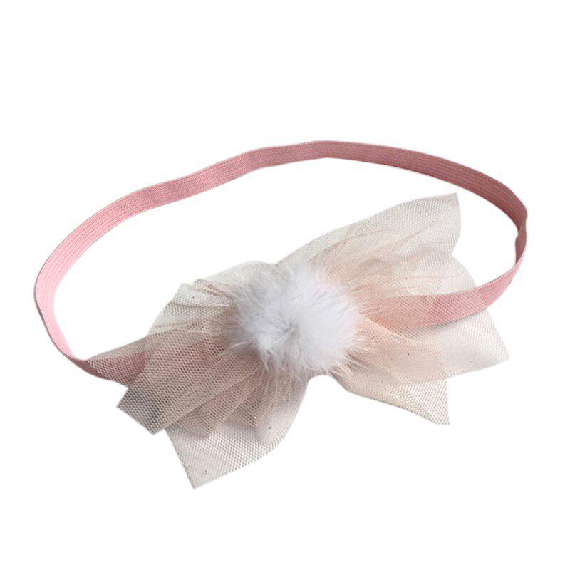 

Однотонная повязка на голову с шариком и сеткой с цветком, милые повязки на голову принцессы для маленьких девочек, повязка для волос для фотосессии для малышей, фестиваль подружки невесты