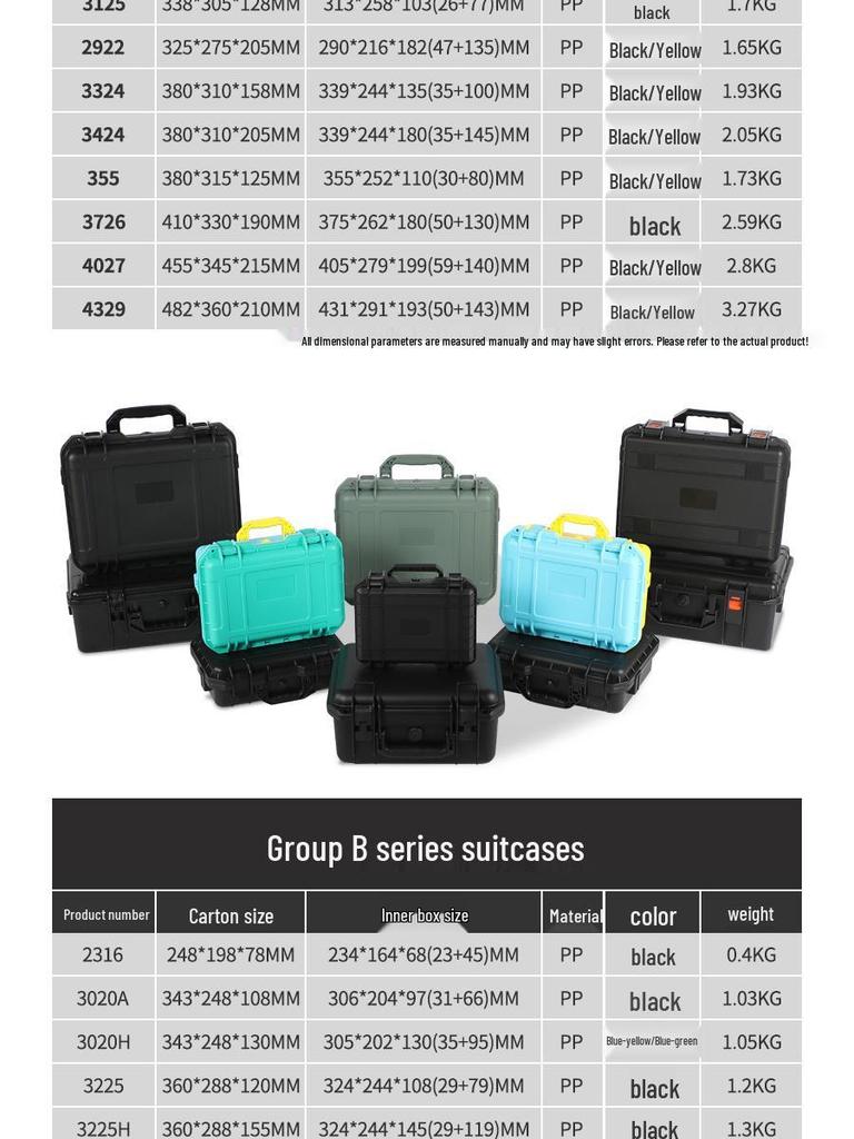 Waterproof Thickened Handheld Tool and Instrument Protection Box, Small Plastic Packaging Box