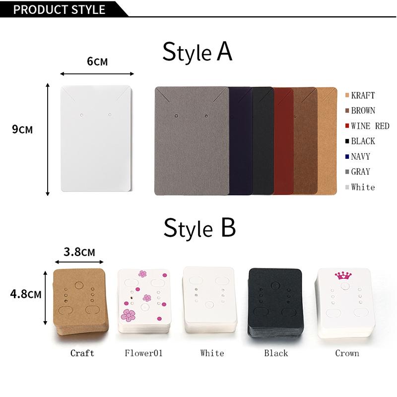 50 pièces Cartes d'Affichage pour Boucles d'Oreilles et Colliers pour Boîte à Bijoux Carte d'Accrochage en Carton Carde pour Clous d'Oreilles Carte en Papier Bijoux DIY