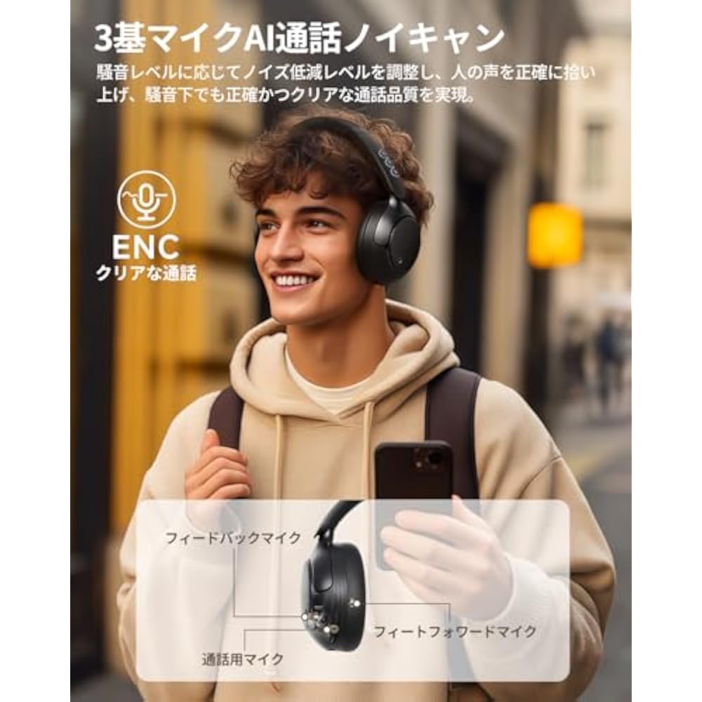 [VGP 2025 Award] QCY H3PRO Headphones, Wireless Headphones, Bluetooth 5.4, Noise Cancelling, Wire...