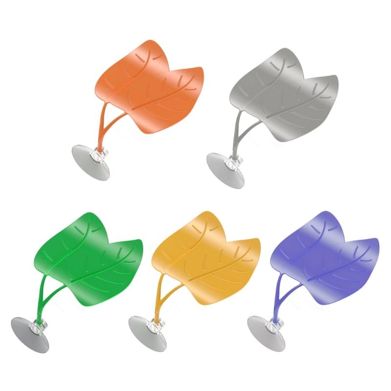 Lizards Basking Platform Tanks Accessories Leaf Shape Bearded Dragon Basking Platform with Suction Cup Decorations