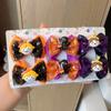 2Pcs/Set New Halloween Cartoon Hairpins Bows Hair Accessories Lace Sequin Hairpins Children Cute Barrettes Kids Gift