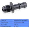 6AN männlich konisch auf 3/8 Schlauchstutzen gerader Fitting-Adapter, Aluminium gerader drehbarer Push-On Stutzen Kraftstoffleitungsfitting(Schwarz eloxiert)