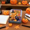Halloween Bear In Box For Trick Or Treating With Witch Blanket Cloak Pumpkin And Cat