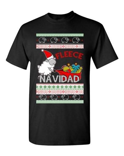 Fleece Navidad Sheep Ugly Christmas Holiday Gift Funny Adult DT T-Shirt Tee Unisex T-Shirt M