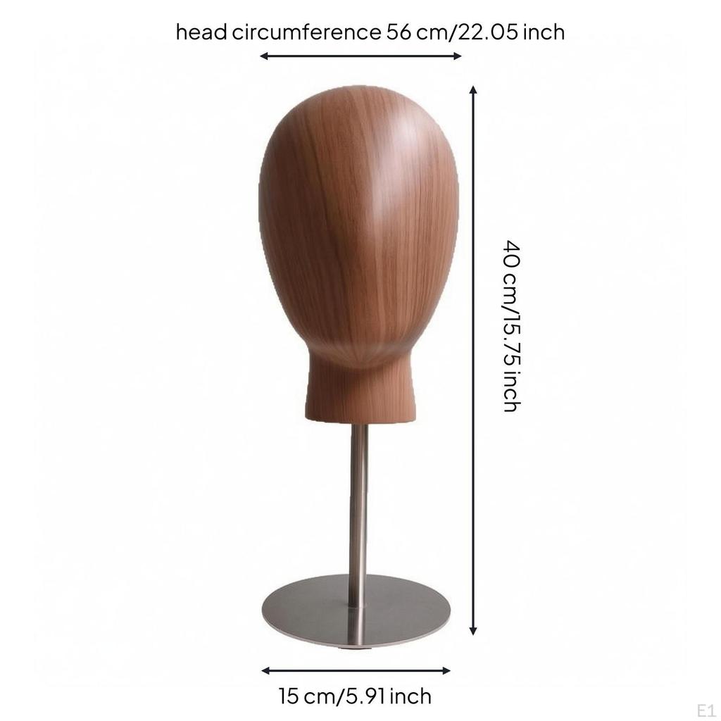 Mannequin Head Stand Stainless Steel Hat Fiberglass