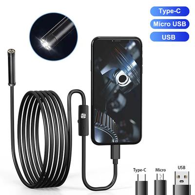 5,5MM Android Endoskop 3 In 1 USB/Micro USB/Type-C Boroskop Inspektionskamera Wasserdicht für Smartphone