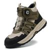 Men's Safety Shoes Rotating Button Male Sneakers Lightweight Working Shoes Protection Anti Smashing Anti Piercing Safety Shoes