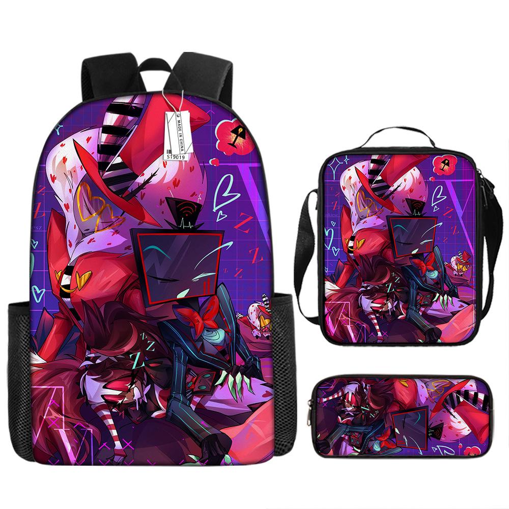 Toilet backpack European and American retro schoolbag fourth grade bag sketch large capacity portable bag