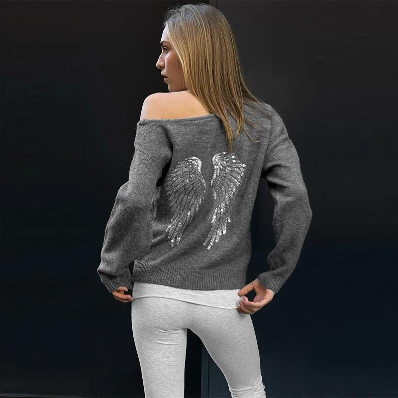Europese & Amerikaanse Pailletten Vleugel Effen Kleur Dames Casual Set, 2026 Collectie