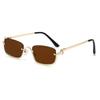 Small Sun Glasses Narrow Shades Eyewear Vintage Square Sunglasses  Unisex